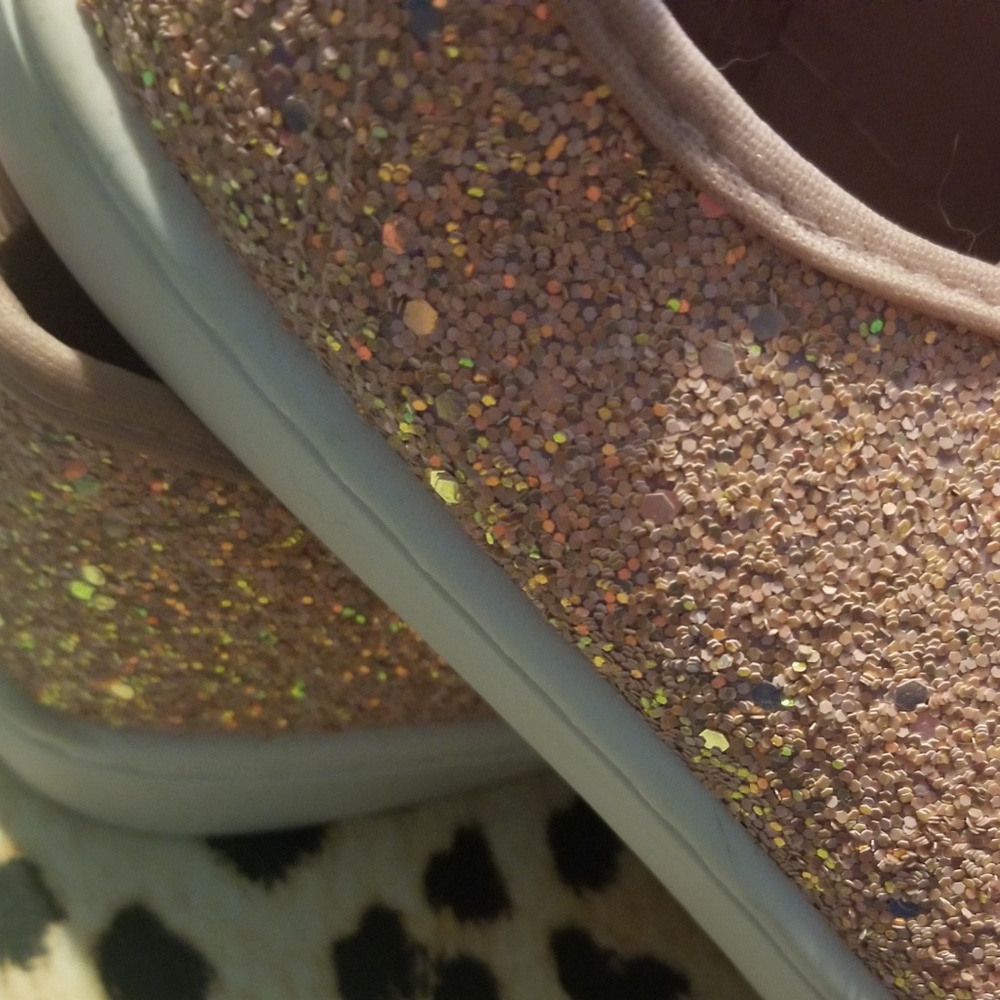 Women Pink Glitter Canvas shoes Soul Mates XL 9 10 - Picture 4 of 6